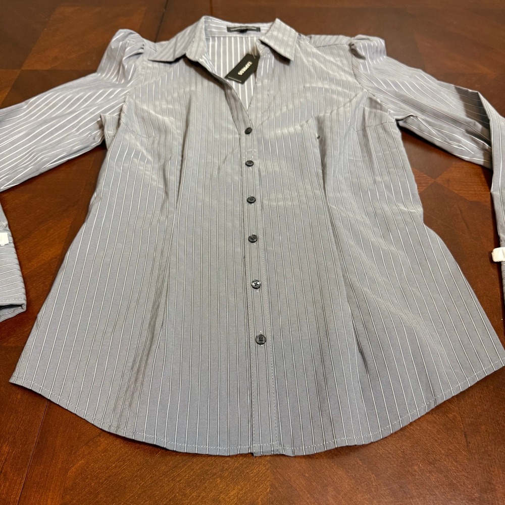 Express Design Studio womens Button Front Shirt G… - image 8